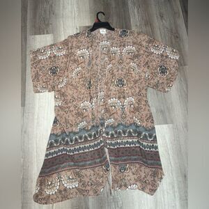 Knox Rose Kimono Women’s Size Medium Multicolor Floral Open Front Boho